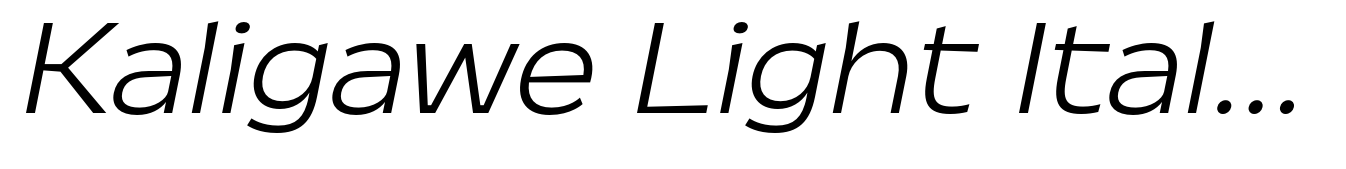 Kaligawe Light Italic